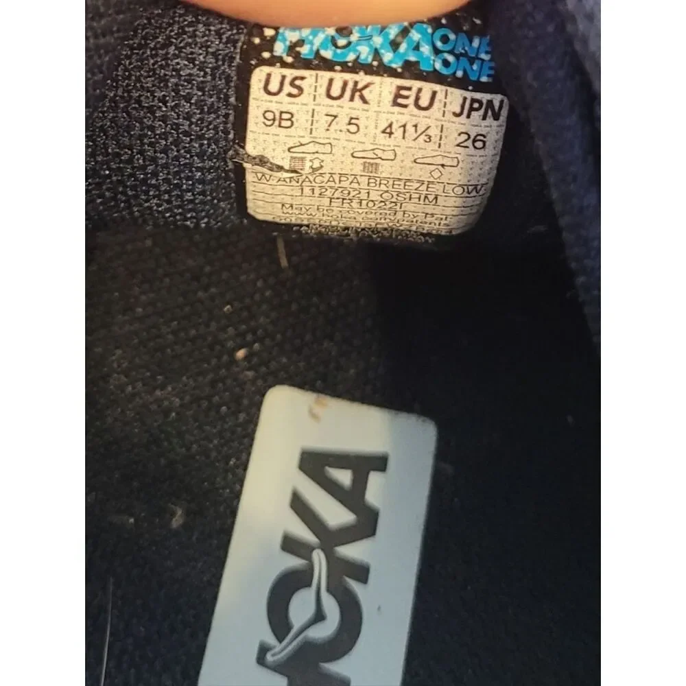 Hoka Navy Anacapa Breeze Athletic Running Shoes Women's Size 9
